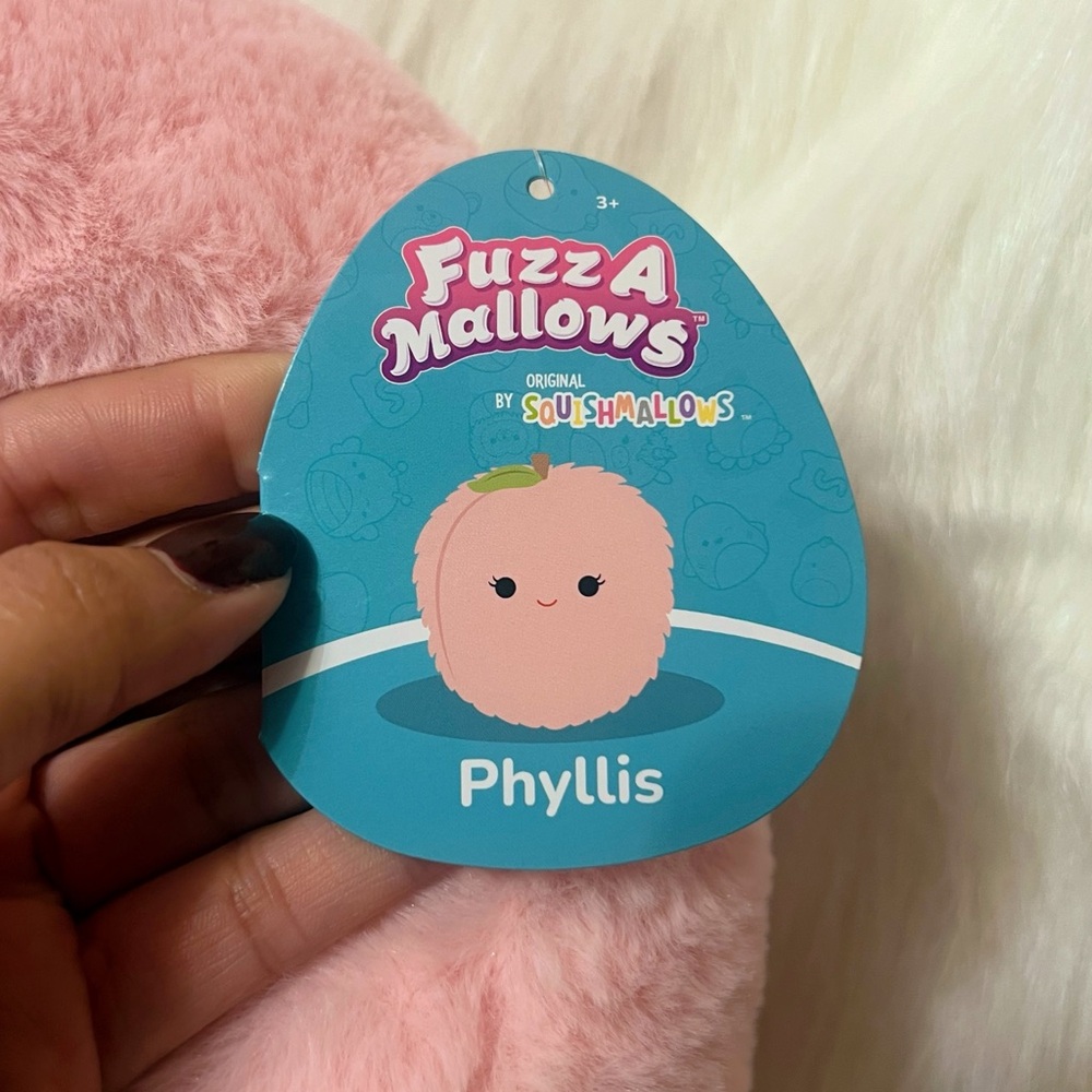 Fuzzamallow Phyllis the peach 12” plush - Picture 3 of 4